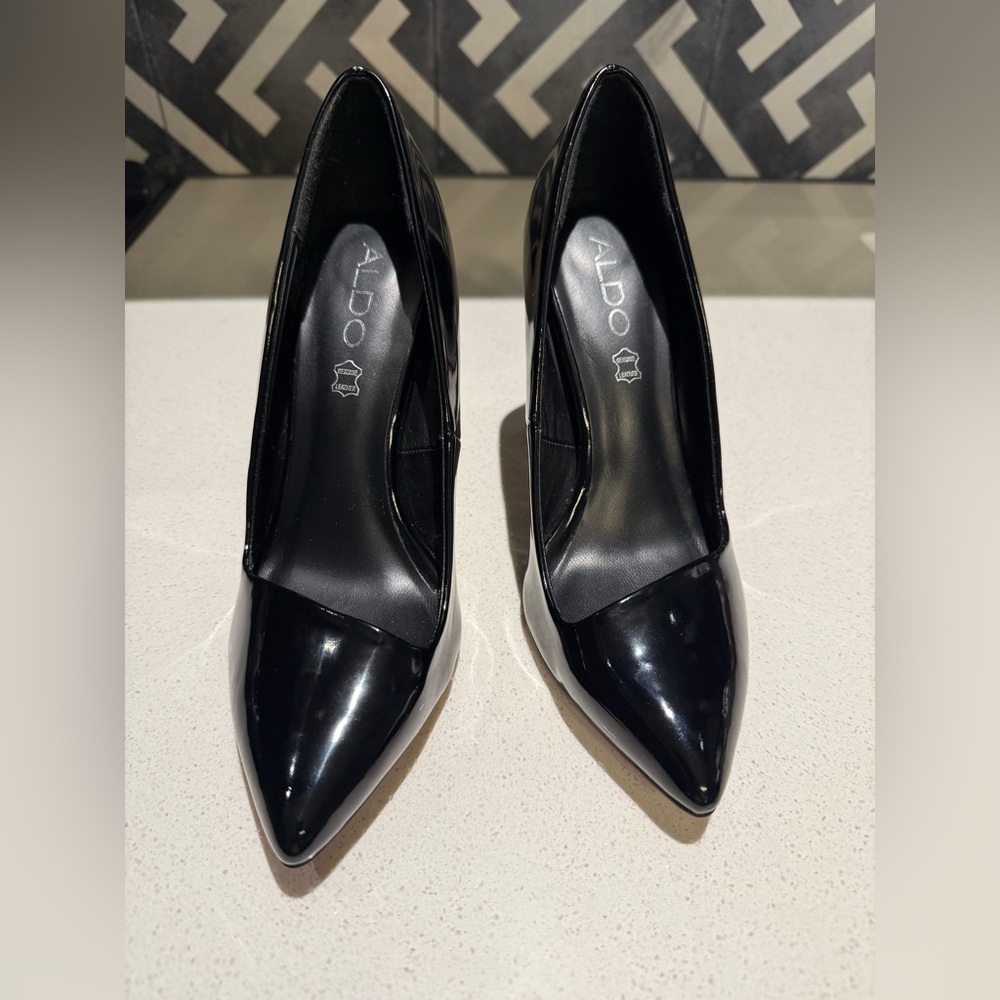 Aldo Shiny Black Women's Heels